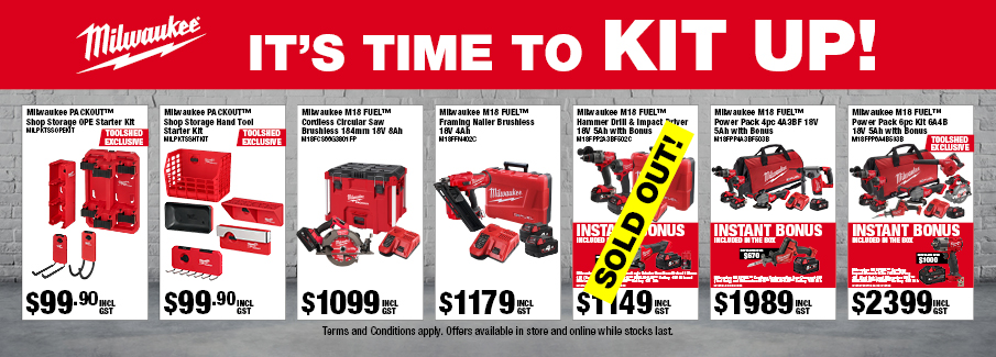 Milwaukee Time to Kit Up - while stock lasts